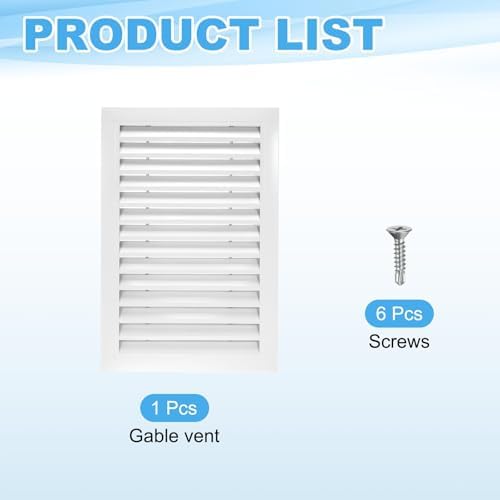 PATIKIL 24 x 16 Inch Gable Vent, 14 x 22 Inch Duct Opening Size - Image 3