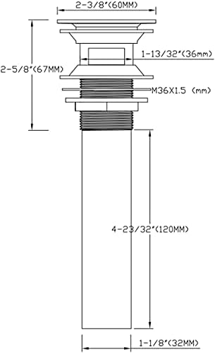 SUMERAIN Vessel Sink Drain for Bathroom, Pop-up Drain - Image 3