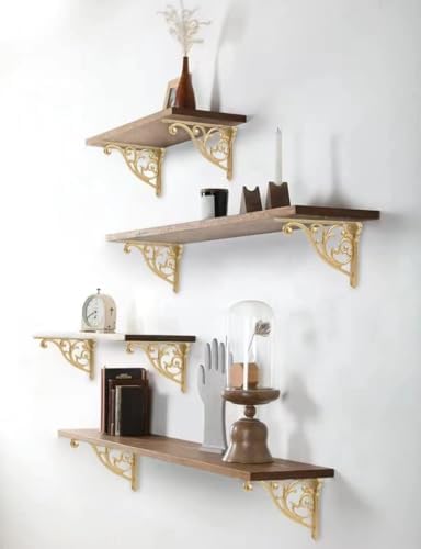 Khtumeware Gold Shelf Bracket 10 Inch, Decorative Brackets - Image 3