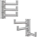 Angle Simple Brushed Nickel Towel Hooks, Swivel Coat Wall Hook, 2 Pack by AngleSimple