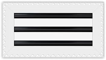 BUILDMART - 12x6 MUD-in Air Vent Cover - Drywall MUD in White Air Vent - MUD by TexasBuildmart