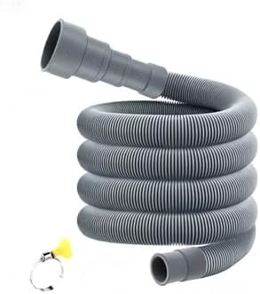 Extension Drain Pipe Strong Steel Rubber Hose Flexible Length Adjustable Washer by Unknown
