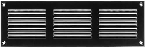 Vent Systems 12" x 4" Inch Scratch Resistant Black Metal Vent Cover by VentSystems