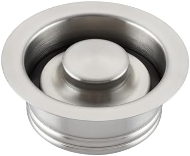 Luxier GD02-B Kitchen Sink Garbage Disposal Flange and Stopper in Brushed by Luxier