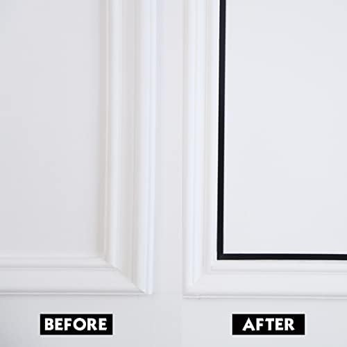 Trimold Matte Black Molding Trim, Peel and Stick Mirror Border Design, Flexible - Image 5
