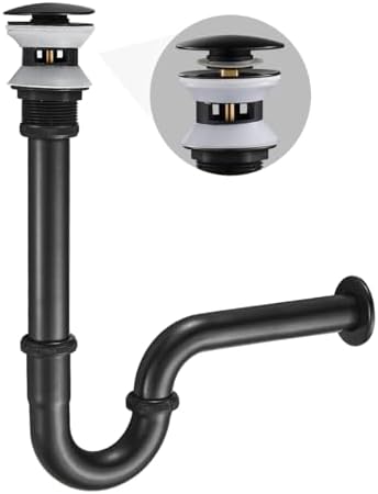 Bathroom Basin Adjustable Height 1-1/4 Bottle Trap, U Shape Sink P Trap by DROPINKITCHENSINK