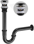 Bathroom Basin Adjustable Height 1-1/4 Bottle Trap, U Shape Sink P Trap by DROPINKITCHENSINK