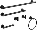 Matte Black Bathroom Hardware Accessories Set 6 Pcs by HOMEMYSTIQUE