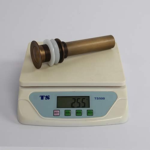 Flybath Sink Drain Without Overflow Small Pop Up Antique Brushed Brass - Image 5
