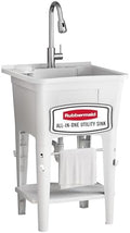 Rubbermaid Utility Sink Laundry Tub, Freestanding All-in-One Sink by Unknown