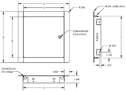 Acudor ED-2002 Flush Access Door 6" x 6" - Image 5