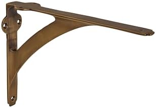 Height 7.88Inch Antique Brass Shelf Brackets Heavy-Duty Wall Mount Supports - Image 5