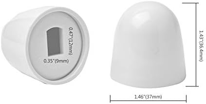 8Packs Universal Toilet Bolt Caps, Round Plastic Push-On Toilet Bowl Bolt Caps - Image 3