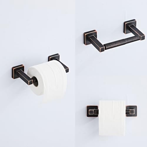 Bathroom Hardware Set 4 Pieces, Oil Rubbed Bronze Towel Bar Set Stainless Steel - Image 4