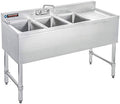 DuraSteel 3 Compartment Under Bar Sink by DuraSteel