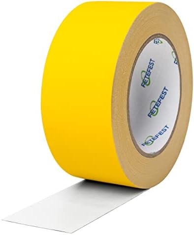 Gaffers Tape Yellow Heavy Duty, Non-Reflective, No Residue, Hand Tear, by FetefestforTapes