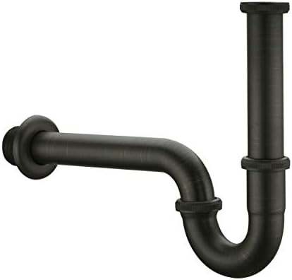 Brass P Trap, 1 1/4 Bathroom Basin Sink Waste Trap Drain Kit by Orhemus