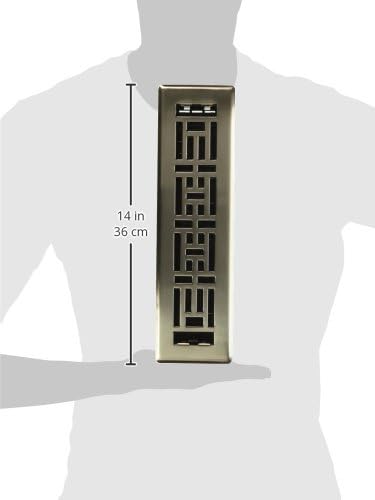 Decor Grates AJH212-NKL 2-Inch by 12-Inch Oriental Floor Register, Brushed - Image 9