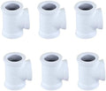 1/2" TEE Industrial Threaded Black Iron Pipe Fittings; White Satin Finish by PRIMPIPEWORKS