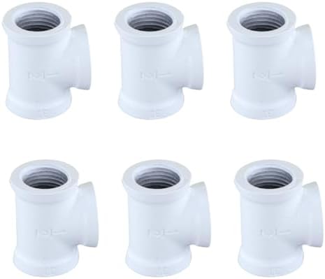 1/2" TEE Industrial Threaded Black Iron Pipe Fittings; White Satin Finish by PRIMPIPEWORKS