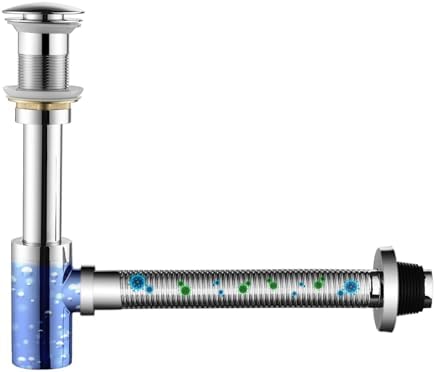 Bathroom Sink P-Trap Complete Set Adjustable Threaded Tube 1-1/4 Bottle Trap - Image 4