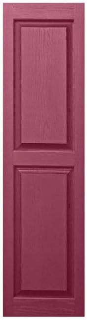 Homeside Raised Panel Vinyl Shutter 1 Pair 14-1/2in. x 31in. 330 Berry - Image 3