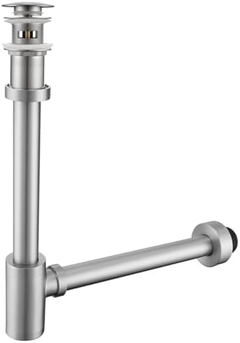 RANDOM Brushed Nickel Brass Bottle P Trap by RANDOM