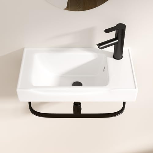 Logmey 19 Inch Wall Mount Bathroom Sink 19.69"x11.42" Rectangule Floating Sinks - Image 2
