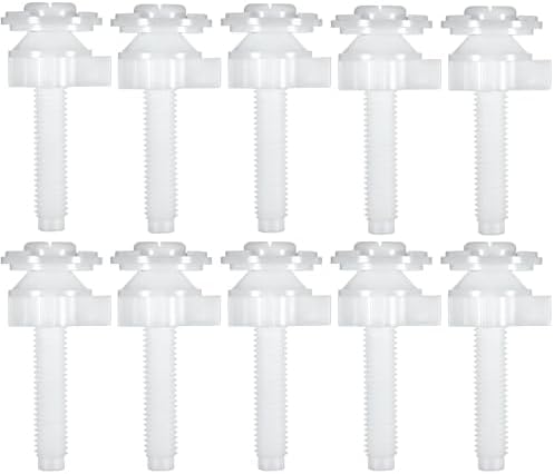 10Pcs Universal Plastic Toilet Seat Screws Replacement Kit Bolts Hinge Bolt by Unknown