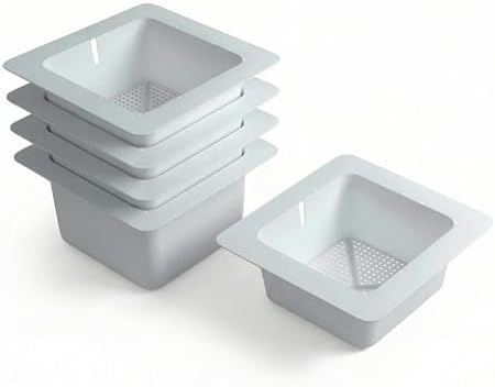 AmGood Pack of 5 Flanged Plastic Floor Drain Strainer 11-3/4 in. x 11-3/4 in. x by AmGood
