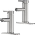 2 Pack Bathroom Faucet for 1 or 3 Holes, Brushed Nickel by Greenspring