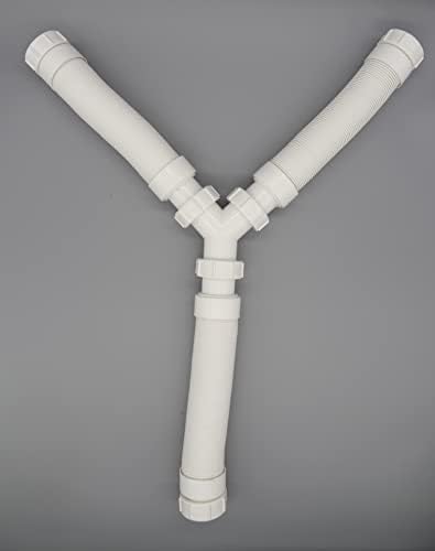 1 1/2" or 1 1/4" Double Bowl Sink Drain, Expandable & Flexible All-in-One - Image 5
