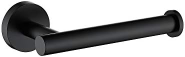 TASTOS Matte Black Toilet Paper Holder SUS304 Stainless Steel, Modern Round by TASTOS