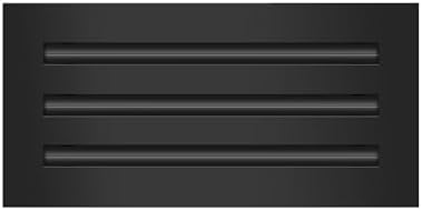 BUILDMART - 14x6 Modern AC Vent Cover - Decorative Black Aluminum Air Vent - by TexasBuildmart