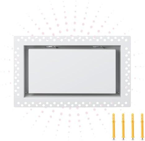 Flush Wall Vent, 6x10 Vent Cover Air Vent Cover White Wall Vent Cover by Solrix