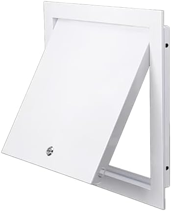 Steel Access Panel Door, Lockable Reinforced Metal Construction by Unknown