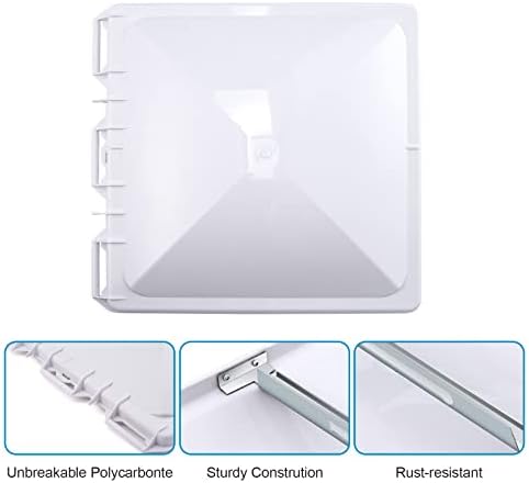 HOMEE Rv Roof Vent Cover Replacement 13 x13 inch Universal White Vent Lid - Image 3