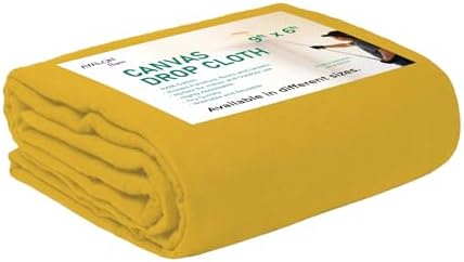 Canvas Drop Cloth for Painting 9x6 feet Pack of 1-8oz Painters Drop Cloths for by Unknown