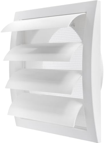 Repa Market ABS Plastic White 6 Inch Dryer Vent Cover Outside, 6 Inch Exhaust by RepaMarket