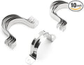 10Pcs 2-3/8 Inch Stainless Steel Conduit Clamps | Two Hole Strap, U Bracket by Jersvimc