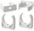 U-Shaped PVC Pipe Clamps Hanger White 50mm/1.97" by hirtuotter
