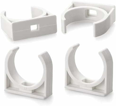 U-Shaped PVC Pipe Clamps Hanger White 50mm/1.97" by hirtuotter