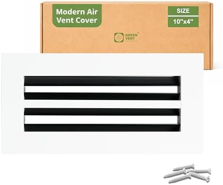 Modern Air Vent Cover 10x4 – Slim Design Aluminum Linear Slot Diffuser by GREENVENT
