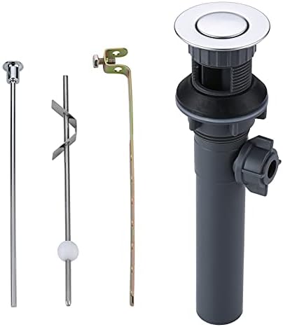 Bathroom Sink Drain with Lift Rod, ARCORA Sink Drain with Overflow, Chrome by ARCORA