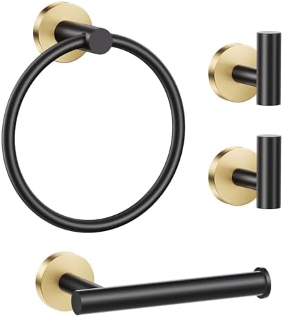 Lairuier Bathroom Hardware Set, 4-Piece Towel Holder Set Include Toilet Paper by LairuierBathroomHardwareSet
