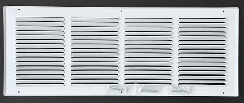 Fits 24x8 Duct Opening Stamped Steel Return Air Grille Vent Cover Grille - Image 3