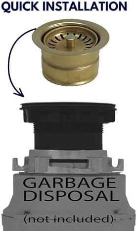 Nantucket Sinks 3.5" Extended Garbage Disposal Flange, Unlacquered Brass - Image 6