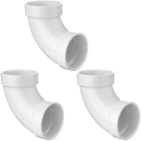 Asterbacks 2 inch PVC 90 Degree Elbow Schedule 40 White Pipe Fittings by AsterbacksPlumbingSystem
