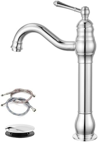gotonovo Vintage Bathroom Vessel Sink Faucet, Polish Chrome, by HOME