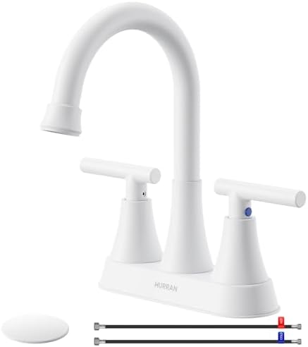 Bathroom Faucet, Hurran 4 inch Centerset 2-Handle Lead-Free by Hurran